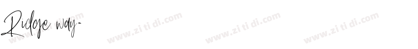 Ridge way字体转换